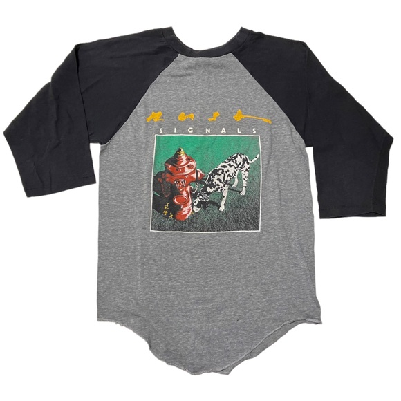 Vintage 80s RUSH New World Tour Signals Concert Raglan Jersey T-Shirt - Picture 1 of 10
